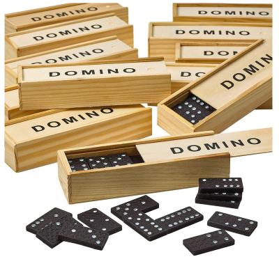 China Mini Wooden Dominoes Gift Set Small Blocks Antique Imitation Classic Board Games Toys Educational Game Tiles Leisure Time for Kids and Adults for sale