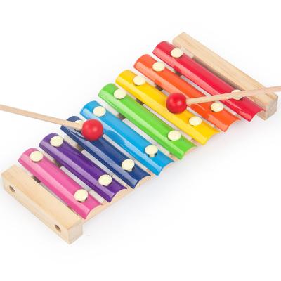 China Early Toy 8 Tone Children's Early Education Piano Xylophone Colorful Children's Education Music Wooden Striking Piano for sale