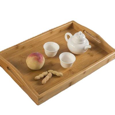 China New China Bamboo Tray Rectangular Tea Brewing Japanese Large Tea Table Tray Small Fruit Storage Dish for sale