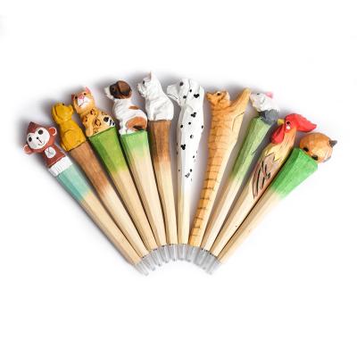 China China Cartoon Hand Made Wooden Decoupage Pen for sale