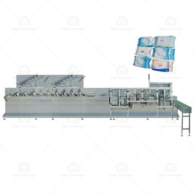 China Interfold Type& single semi-automatic extraction professional baby wipes machine manufacturing folding wipes production line for sale