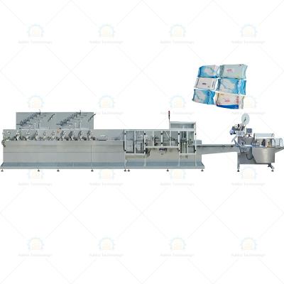 China Interfold Type& extraction plant single price premium wipes making machine durable bagged cleaning wipes production line for sale