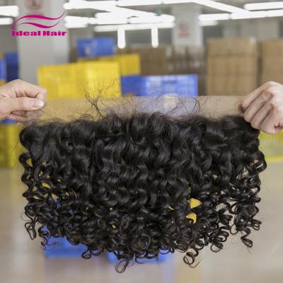 China Raw Indian Hair Headband 100% Closure, Cheap 613 High Quality Virgin Human Hair Closure And Frontal Bundles, Water Wave Closure And Headband for sale