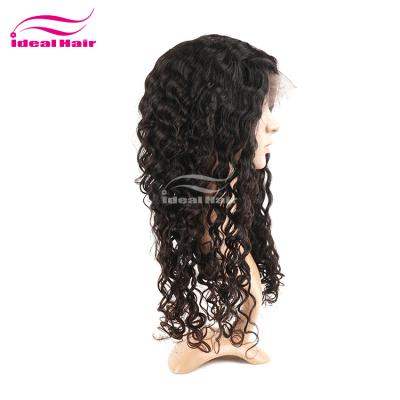 China Brazilian Raw Virgin Deep Wave Unprocessed Deep Wave Lace Front Wig Hair, Pre Plucked Full Lace Hair Wig for sale