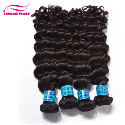 China Raw Deep Wave 10a Mink Canton Brazilian Virgin Hair, Real Natural Canton Hair Extension, Cheap Brazilian Virgin Hair 10a Deep Wave for sale