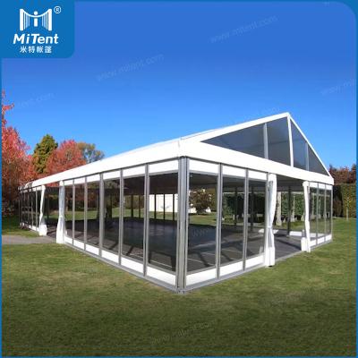 China Waterproof Clear Glass Outdoor House Family Backyard Marquee Party Tent 10x18m With Sturdy Frame for sale