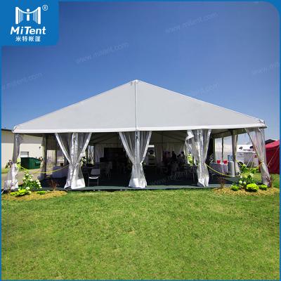 China Guangzhou Theater Party Waterproof Mite House Heated Tent With White And Clear Walls for sale