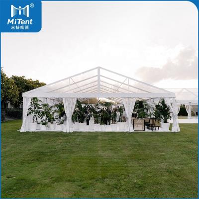 China 200 Seaters 10x30m Waterproof Aluminum Wedding Marquee Tent Transparent For Party Events In Australia for sale