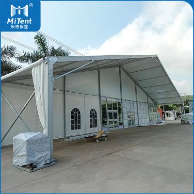 China Township Fair Exhibition Tents 30m Wide Medieval Waterproof With ABS Glass Walls For Government for sale