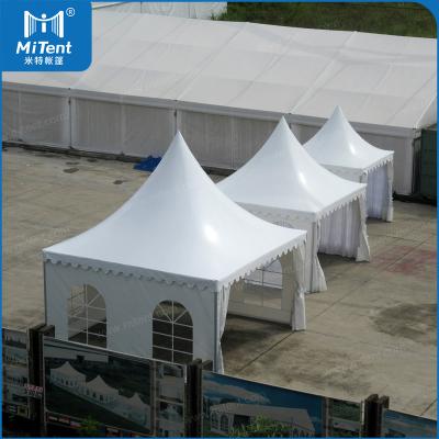 China New Waterproof Chinese Wedding Party Tent 3m 4m 5m Pagoda Gazebo Festival Tent With Silk Coverings for sale