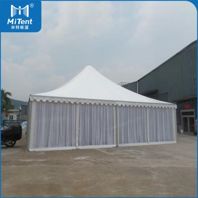 China 10x10m high class waterproof 100sqm pagoda wedding tent for 60-80 people with UV resistant PVC canvas for sale