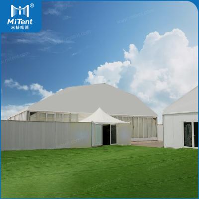 China Clearspan 20x60m Waterproof Structure Commercial Indoor Exhibition Tents With Polygon Frame Structure for sale