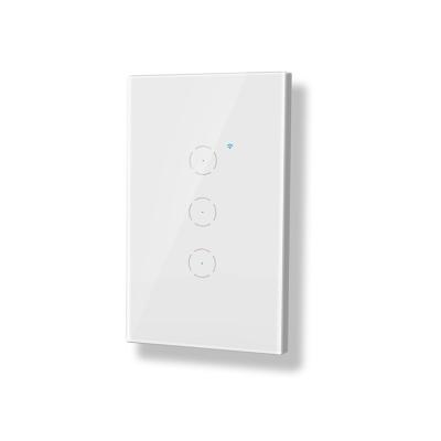 China Hot Selling Good Quality Wall PC+Glass Wall Smart Light Switch Panel Wifi Home Smart Switch for sale