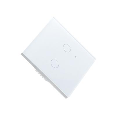 China PC+ABS Tuya Smart Wall Switch 2 Strip Alexa Voice Control Remote Control for sale