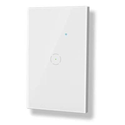 China Wall Touch PC+Glass Smart Home EU tuya App Alexa wifi control US Standard Type Compatible Smart Switch for sale