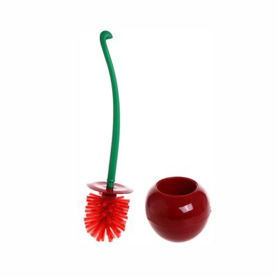 China Cherry Shaped Toilet Brush Cleaning Tool Cheap Price Viable Non-slip Toilet Brush Handle Toilet Cleaning Brush for sale