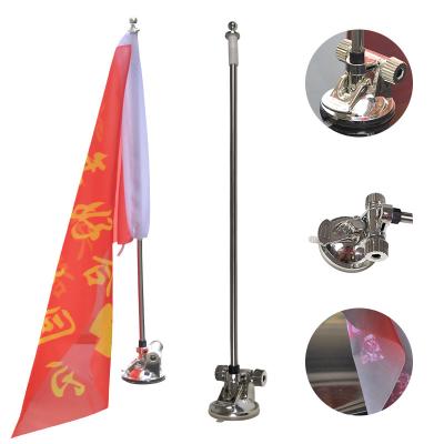 China Custom Flag Pole Good Quality Car Flag Pole Car Sucker Stainless Steel Car STEERING WHEEL for sale