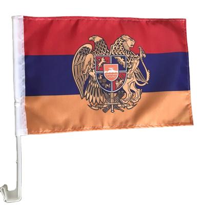 China High Quality Cheap High Quality Armenian Flag Double Side Custom Car Decoration Vivid Printing USA Car Flag for sale