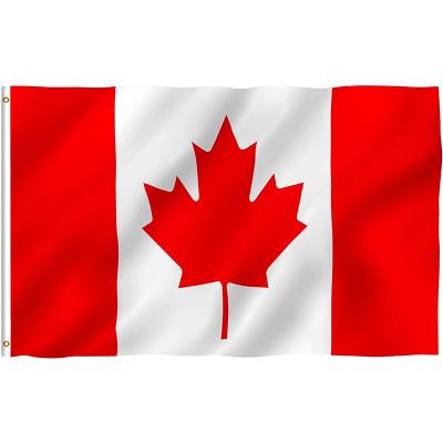 China High Quality Strong 3x5 Color Stability 90*150cm Canada National Flag Wholesale for sale