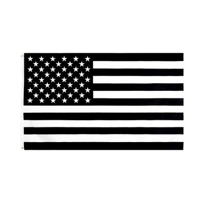 China Wholesale 3x5 Ft Blue Line Color Stability Strong Thin Flag Sewed White Black And Blue Stripes Slouches Police Brass American Flag for sale