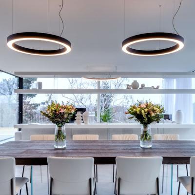 China LED Ring Pendant Light Minimalist Aluminum Round Profile LED Ceiling Light 0.6m With 5 Years Warranty for sale