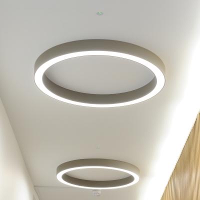 China Minimalist Aluminum 0.6m Simple Profile Circular LED Ring Pendant LED Light for Office, Hotel, Shop for sale