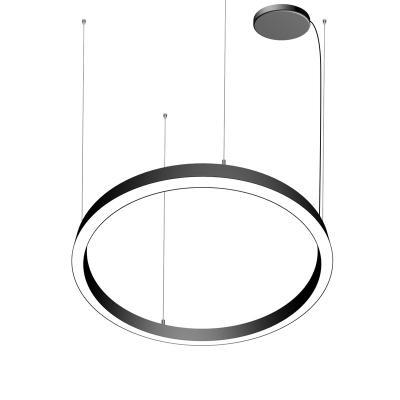 China Minimalist Desk 78cm LED Ring Pendant Light Aluminum Housing LED Circle Pendant Light Fixture for Indoor Projects for sale