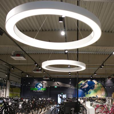 China LED Ring Pendant Light Minimalist Aluminum Round Profile LED Ceiling Light 0.9m With 5 Years Warranty for sale