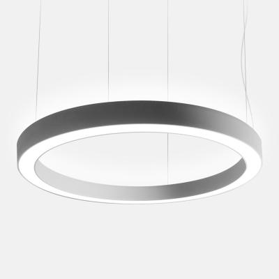 China 1.0m Minimalist Aluminum LED Profile Circle Ring Pendant LED Light Circular Light For Commercial Office Building for sale