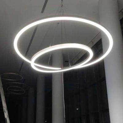 China Nordic Light 4.0m Aluminum Minimalist LED Ring Pendant Light Nordic Circle Pendant Light Apply to Gym, Restaurant, Office for sale