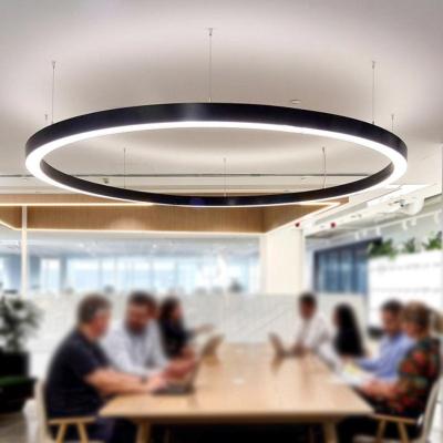 China LED Ring Pendant Light Minimalist Aluminum Round Profile LED Ceiling Light 4.5m With 5 Years Warranty for sale