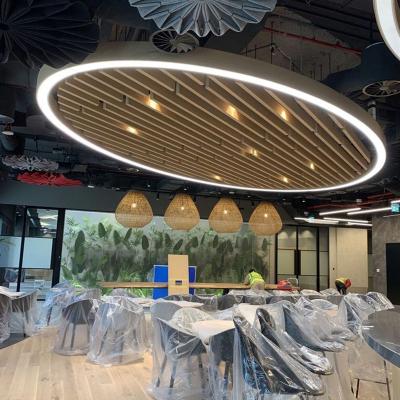 China Nordic Light 4.5m Aluminum Minimalist LED Ring Pendant Light Nordic Circle Pendant Light Apply to Gym, Restaurant, Office for sale