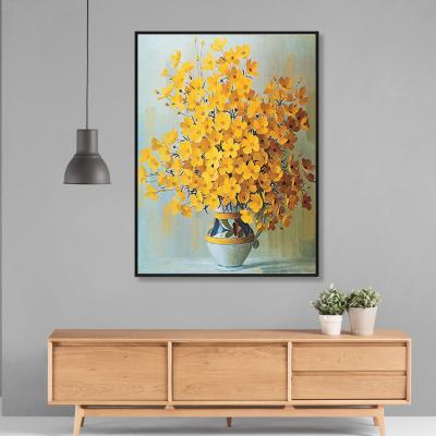 China Decorative Framed Acrylic Customized Modern Flower Art Wall Painting for sale