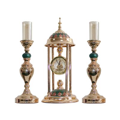 China Antique Style Gold House Decoration Desk Table Clock for sale