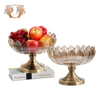 China Viable Glass Snack Nut Party Round Salad Fruit Bowl for sale