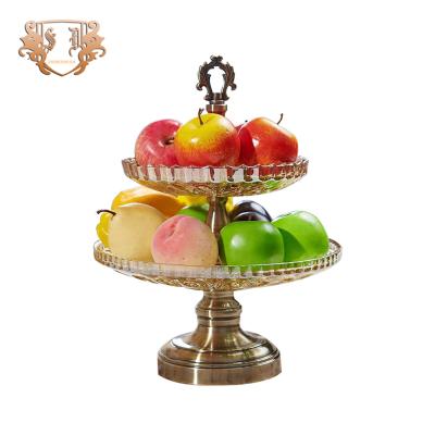 China Sustainable Glass Dried Decorative Wedding Snacks Fruit Tray Plate for sale