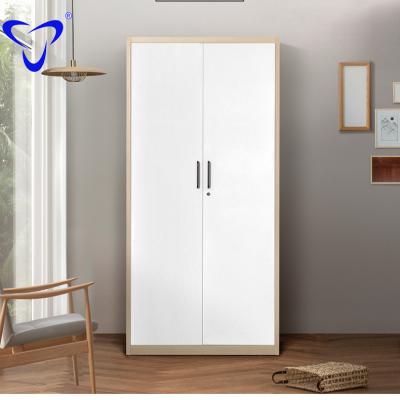 China Adjustable (Height) Outside Hinges Metal Storage Cabinets Two Door Steel Filing Cabinet With Shelves 2 Doors Wardrobe Chinese Style for sale