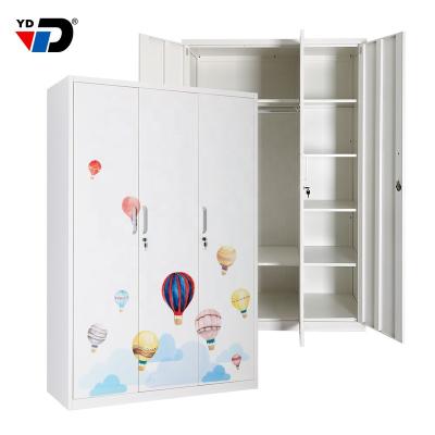 China High quality clothing store cabinet organizer storage steel factory metal manufactures direct cheap wardrobes bedroom wardrobe for sale