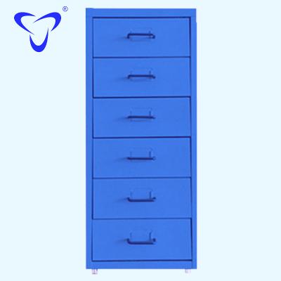 China Factory Use Home Office Supplier Home Furniture Steel Foldable Metal Storage Drawer Cabinet High Glossy Modern Blue Home Chest for sale