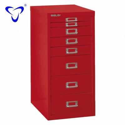 China Best Quality Luoyang LIGHT GROUP Foldable Assembled 7 Drawer Green Metal Steel Filing Cabinet On Desk for sale