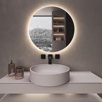 China 2-Face BULUCE Custom Walmart Lighted Wall Mounted Touch Screen System Smart Bathroom Lighting Makeup LED Mirror for sale