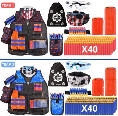 China Wholesale Eco-friendly Outdoor Tactical Nerf Gun EVA Adjustable Bullet Belt Boys And Girls Vest Shooting To Protect Safety Vests for sale