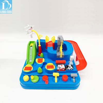 China Eco-friendly Material Kids Adventure Play Educational Miniature Race Car Set Track Toys for sale