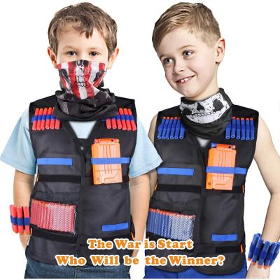 China Outdoor Activities Wholesale Tactical Adjustable Nerf Gun EVA Bullet Belt Boys And Girls Outdoor Kids Vest Shooting To Protect Safty Vests for sale