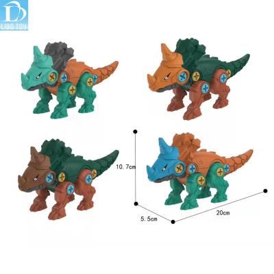 China Educational Toys Eco-Friendly Safety DIY Disassembly And Assembly Dinosaur Toy With Screwdriver For Kids for sale