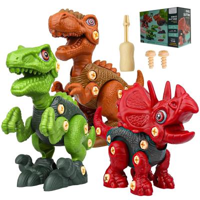 China Plastic Dinosaur Toys For Kids Learning Building Construction Educational Sets With Screwdriver Disassemble Dinosaur Toys for sale