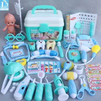 China High Quality Medical Intelligence Developing Doctor Kits 45PCS Playset Dentist Toys For Children for sale