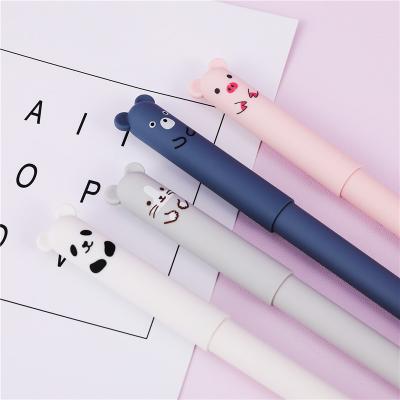 China Normal Cute Animals Cartoon Gel Pen Student Stationery School Office Supply Child Gift 0.5mm Erasable Black Ink Pen 040012 for sale