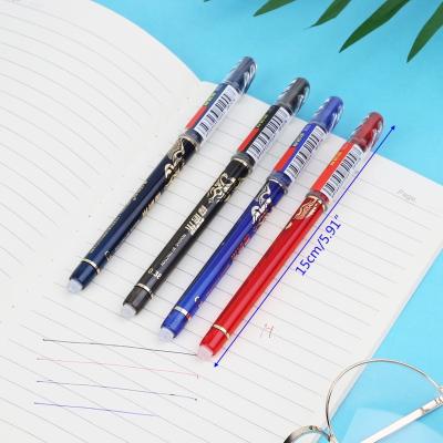 China Normal Erasable Pen Set Washable Handle Black Blue Ink Writing Gel Pen Rollerball Pens For School Office Stationery Supplies 040280 for sale