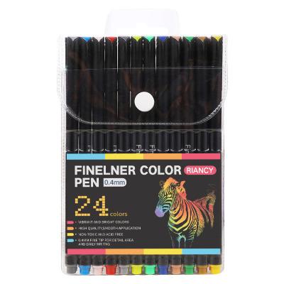 China 24colors Eco-friendly gel Pen Colorful Neutral Permanent Fineliner parque for school office ink pen set Art Supplies 04031 for sale